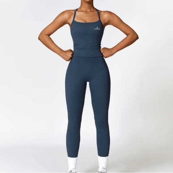 Athena Blue High Waist Leggings