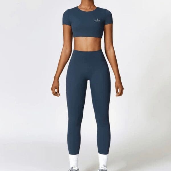 Athena Blue High Waist Leggings