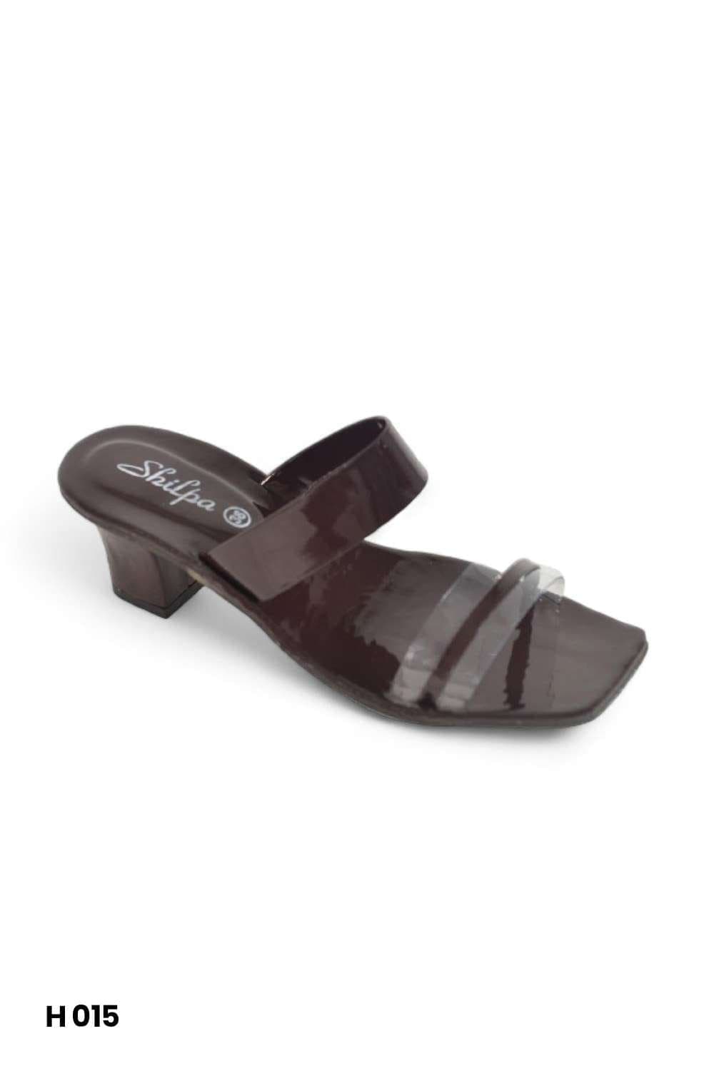 Shilpa Ladies Brown Heels H015