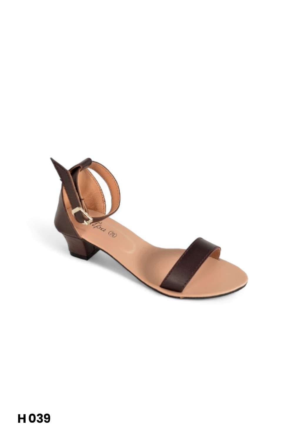 Shilpa Ladies Brown Heels H039
