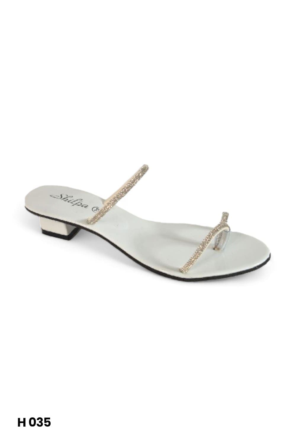 Shilpa Ladies White Heels H035