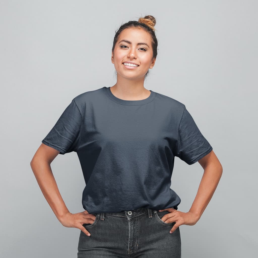 Sheoly Women Short Sleeve Dark Grey T Shirt