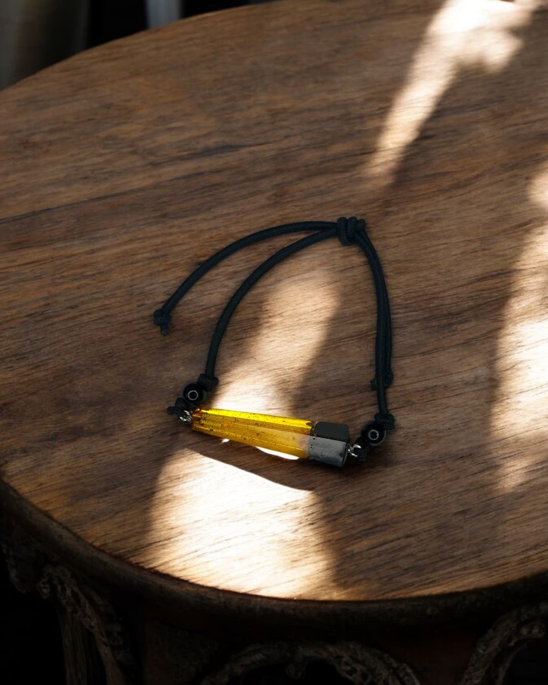 Yellow Thunder Resin Bracelet