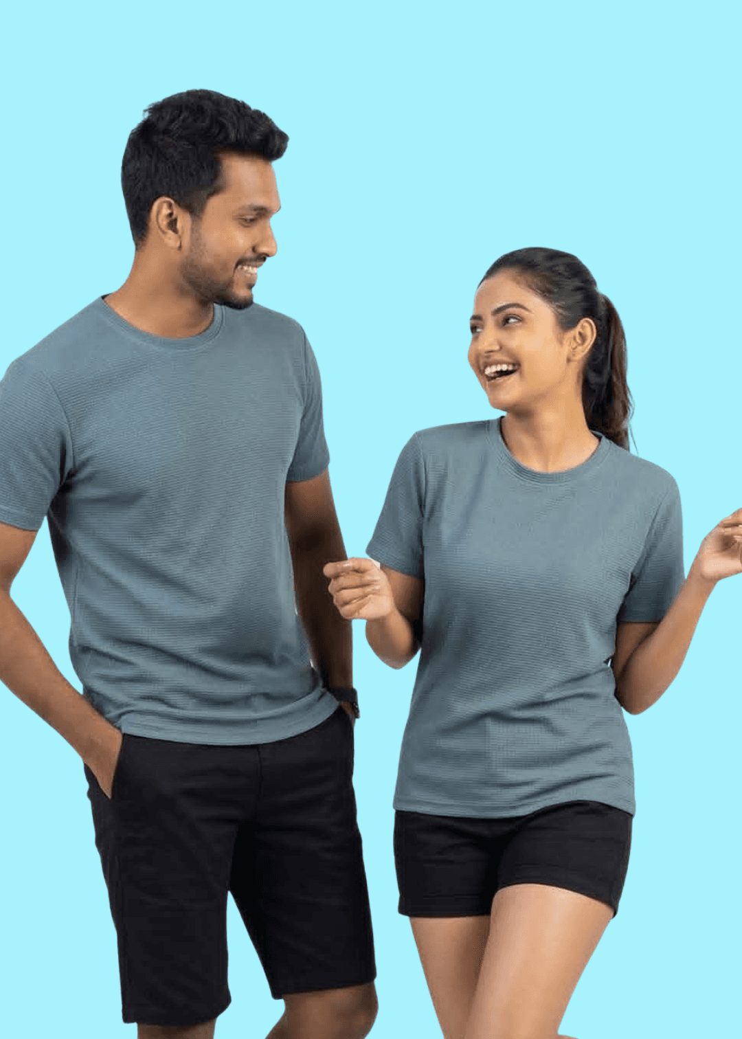 Unisex popcorn Crew Neck Light Gree T-shirt