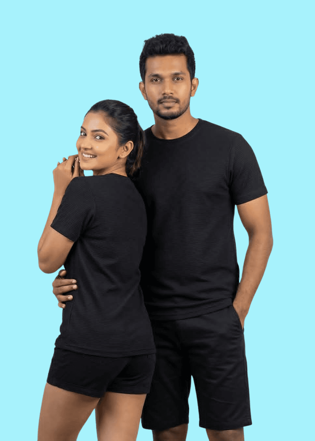 Unisex popcorn Crew Neck Black T-shirt