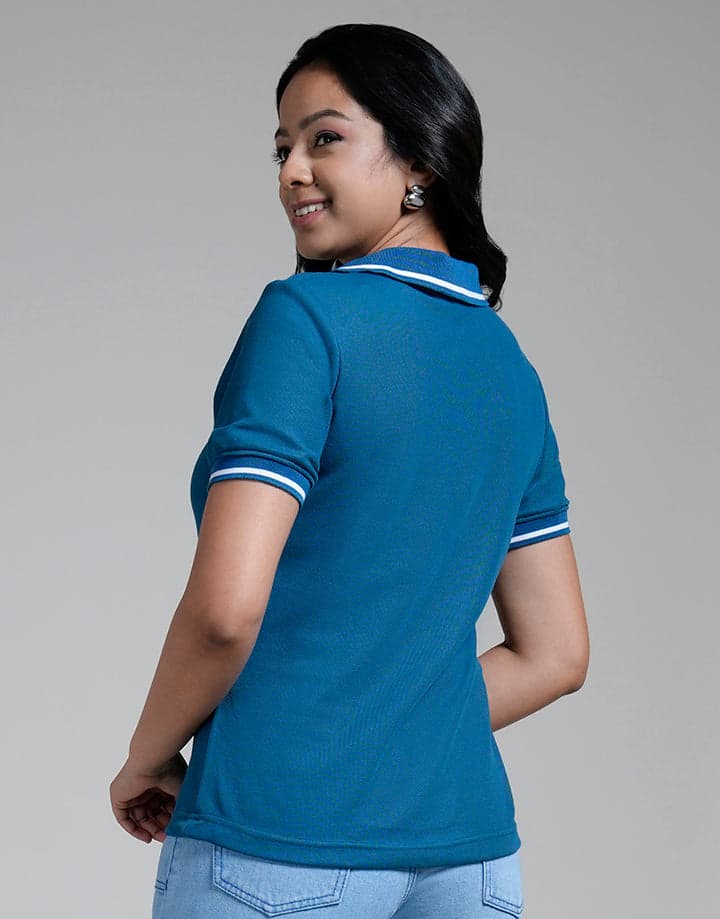 Contrast Line Classic Polo T-Shirt