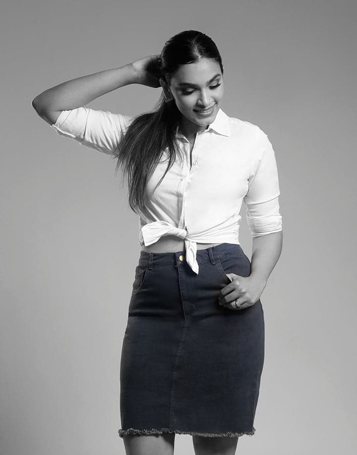 Denim Raw Hem Skirt
