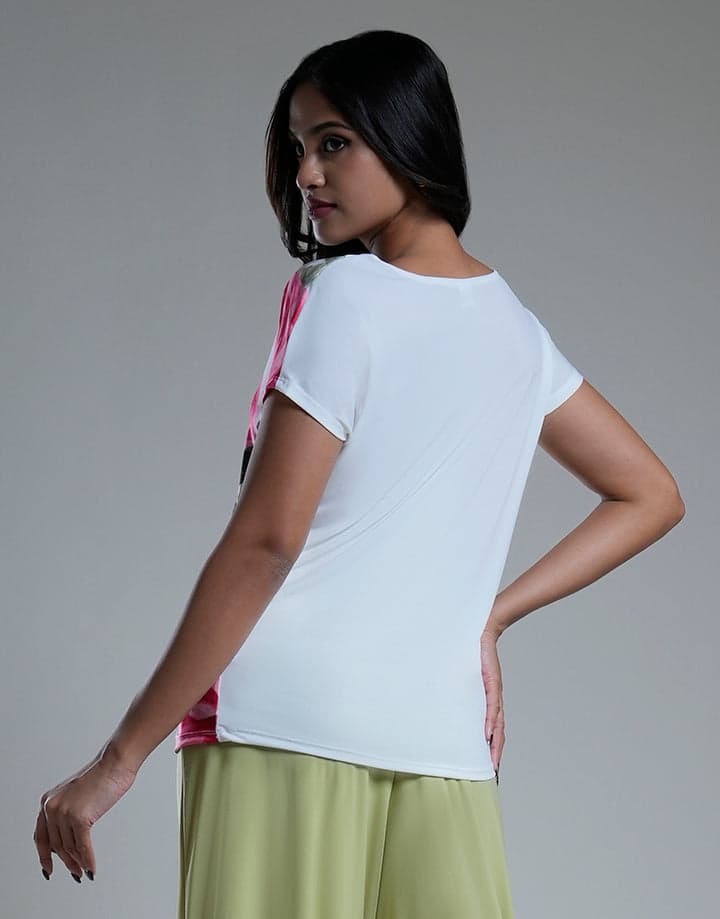 Floral Print Top with Maggi Sleeve