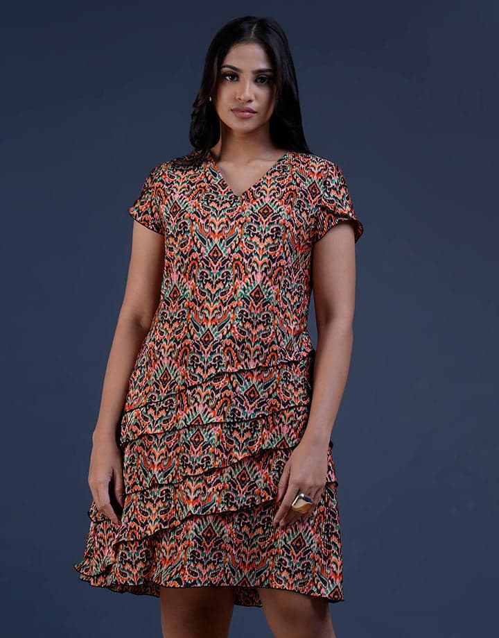 Petal Sleeve with Layered Dress