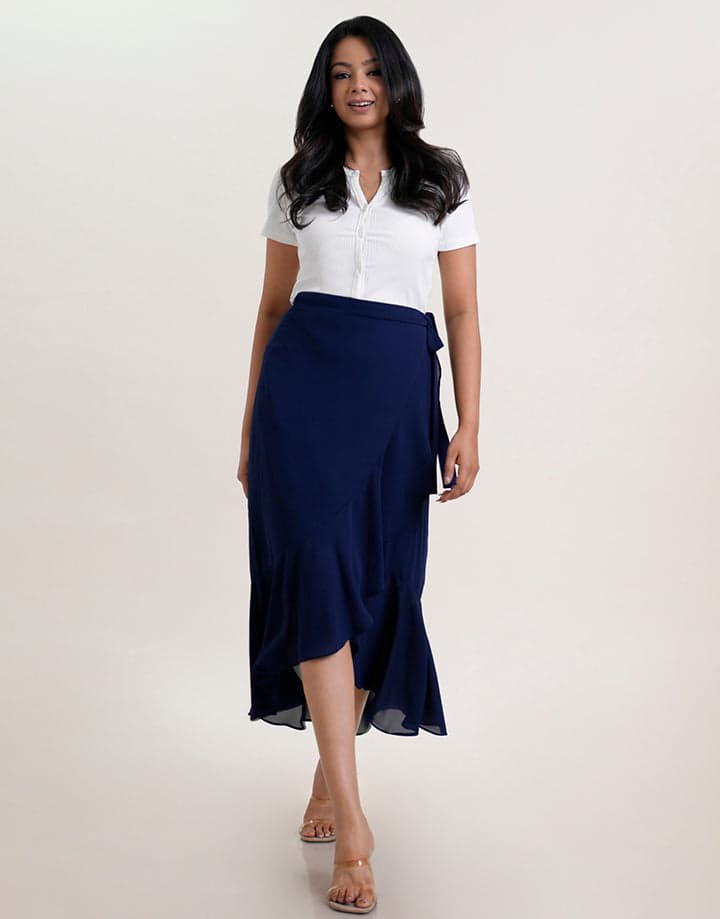 Wraparound Midi Skirt