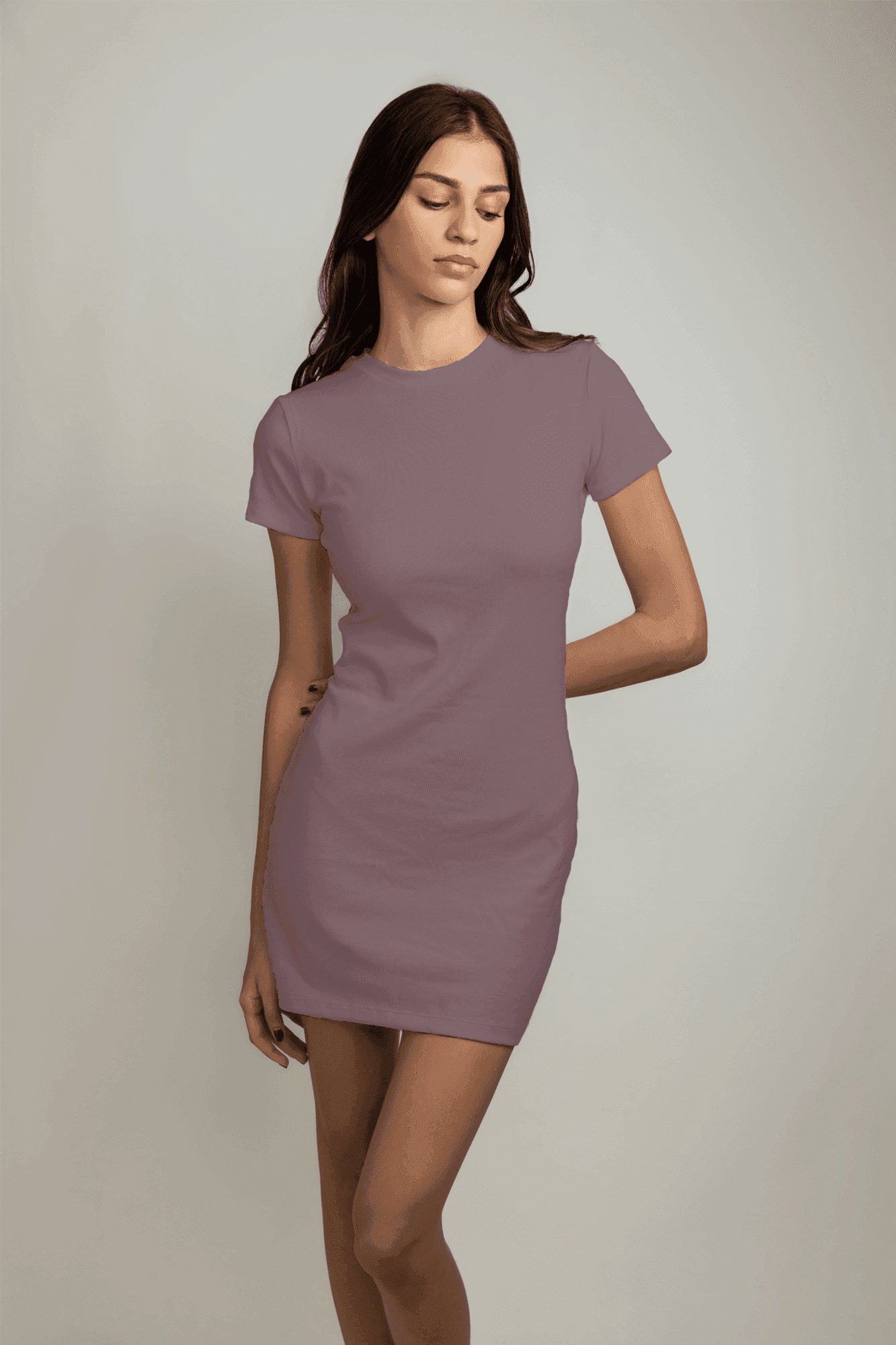 Zahra Short-Sleeve Mini Dress - Peachy Pink