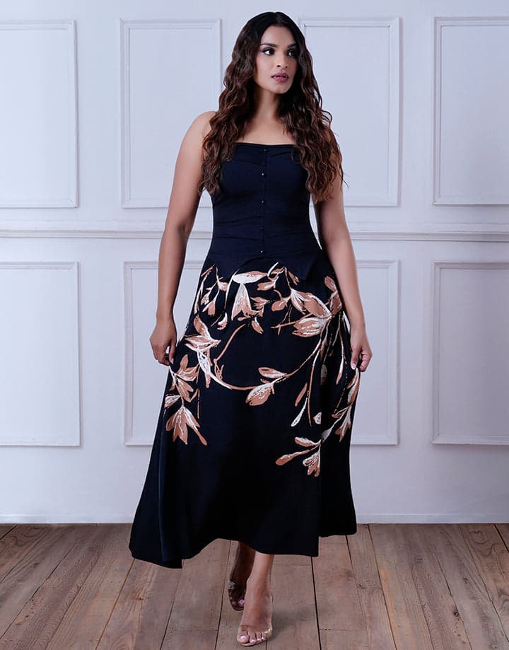A-Line Skirt with Screen Print