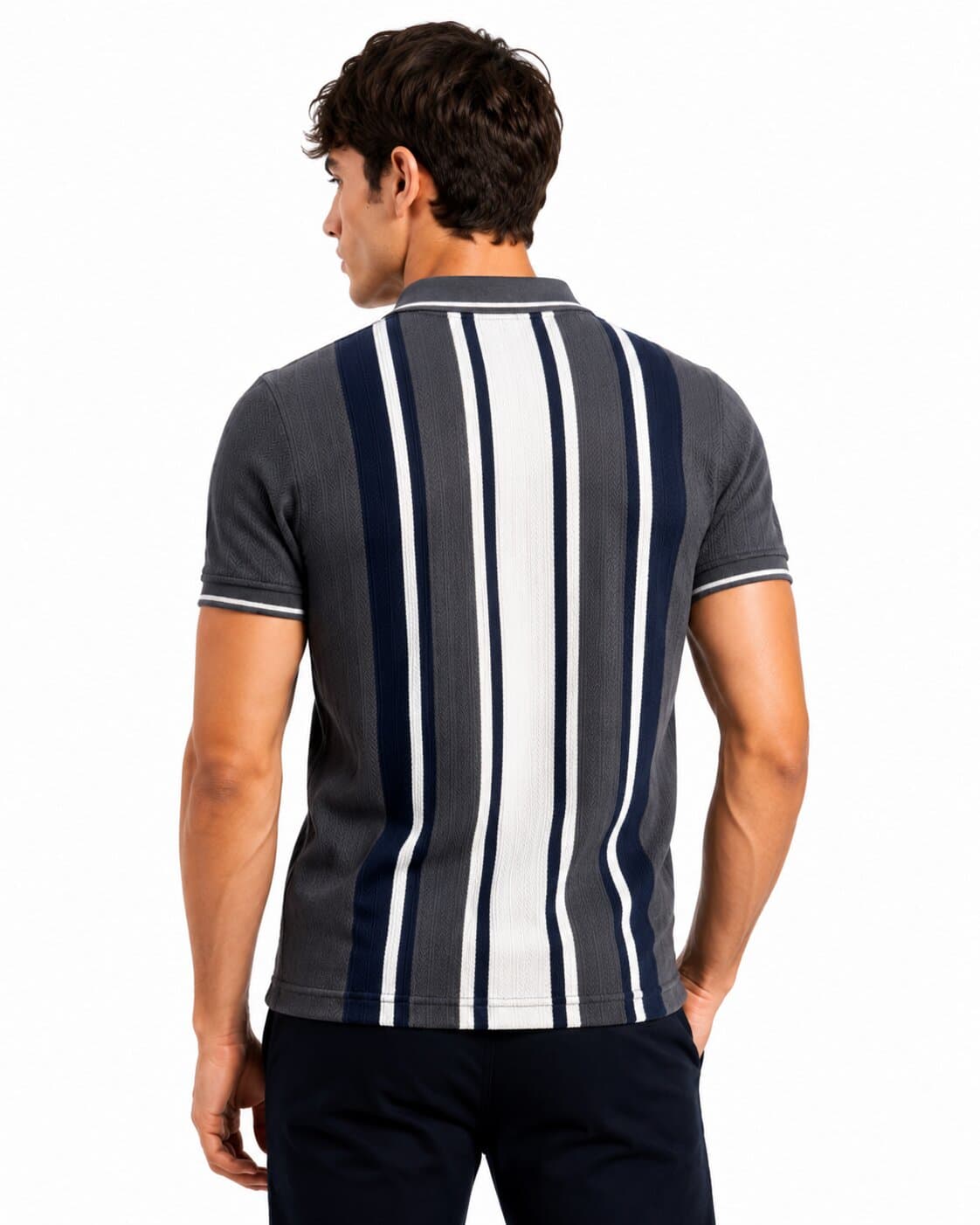Men’s Premium Vertical Jacquard Polo