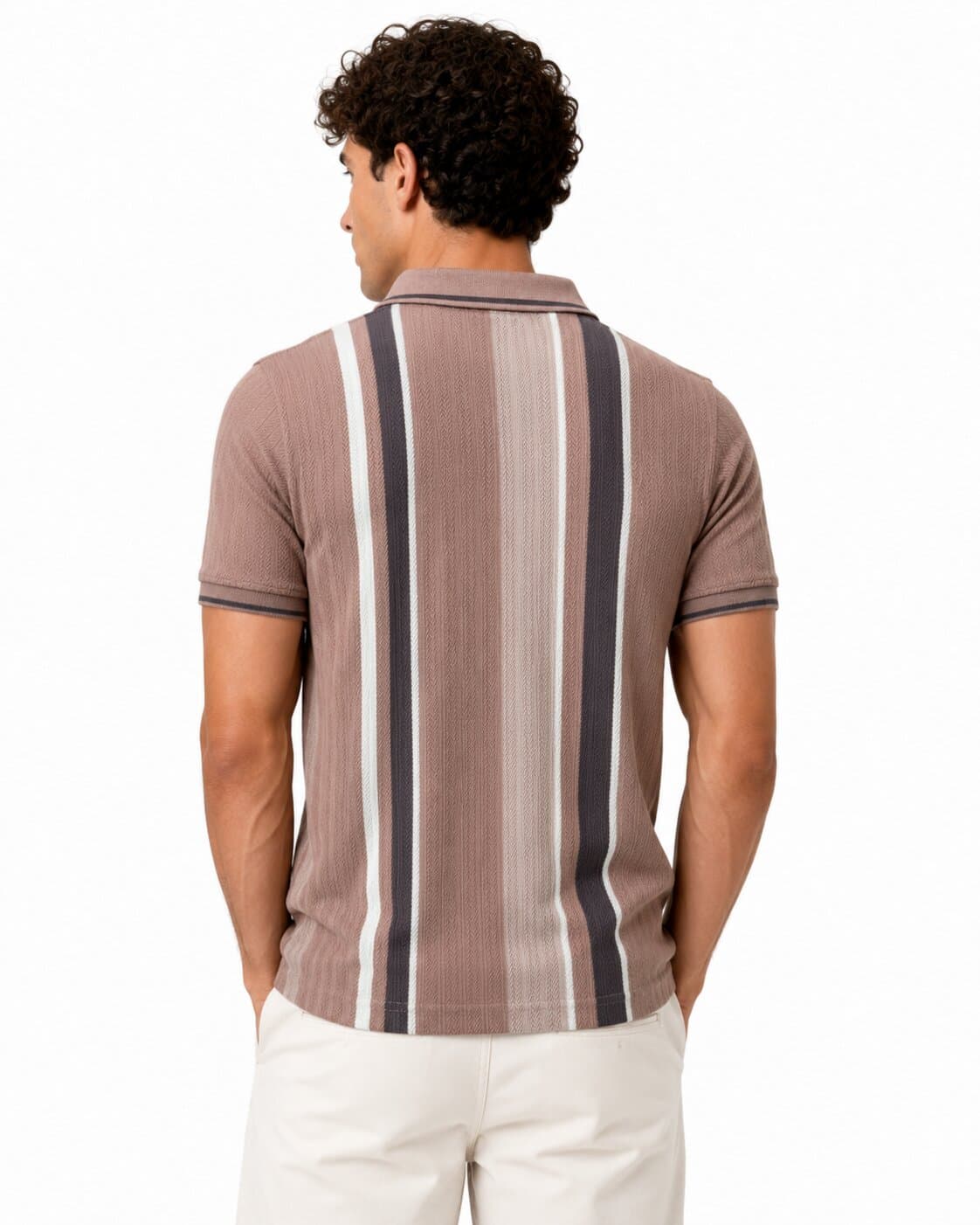 Men’s Premium Vertical Jacquard Polo