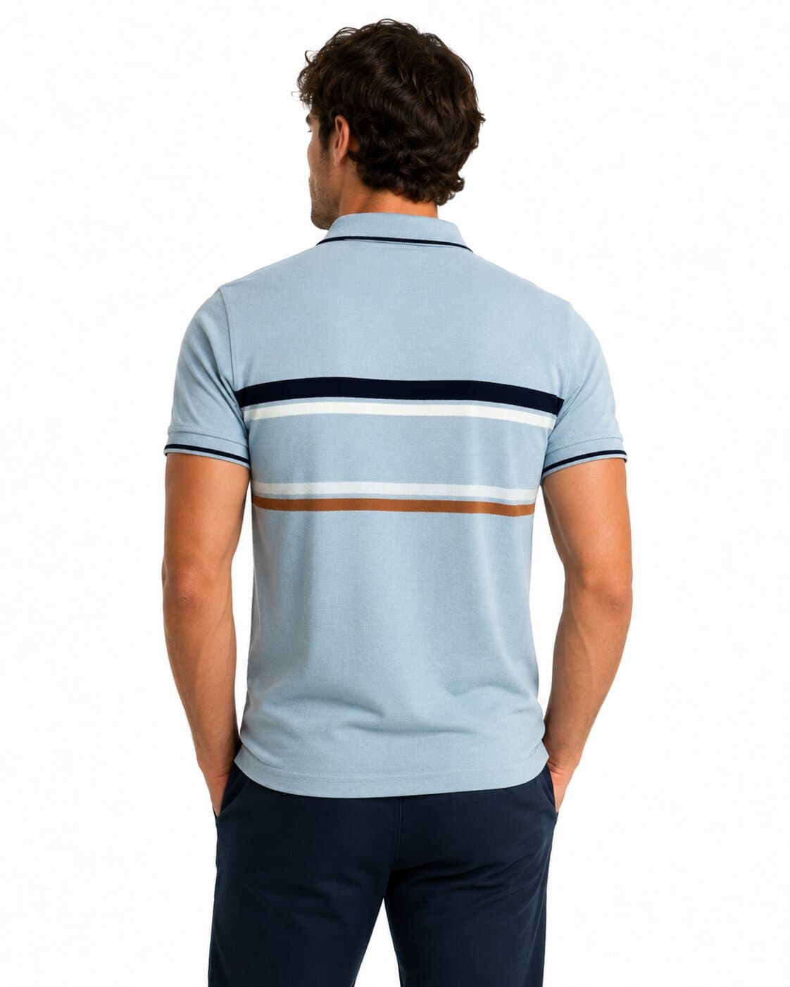 Horizontal Jacquard Polo T-Shirt