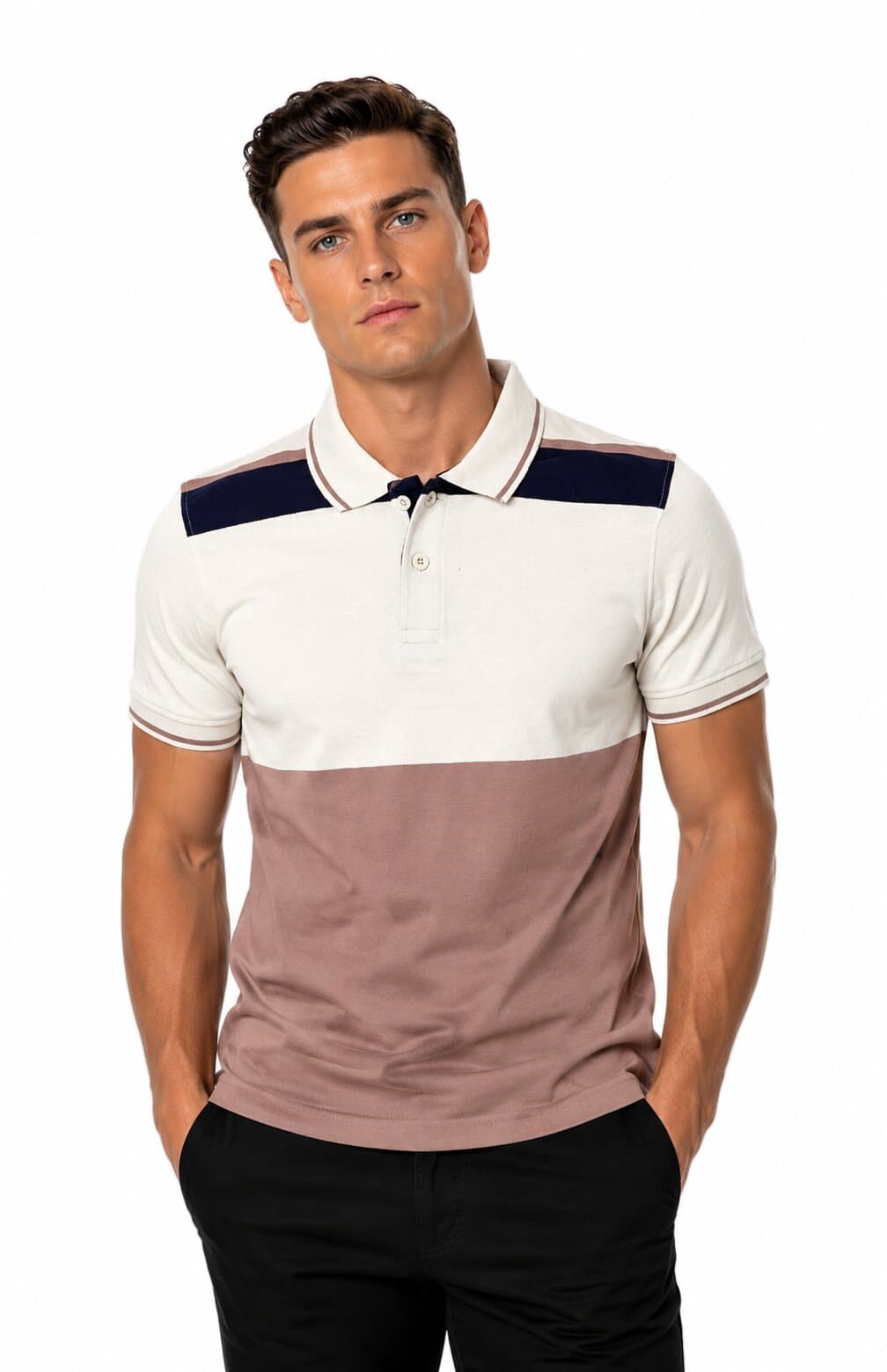 Men’s Premium Horizontal Jacquard Polo T-Shirt