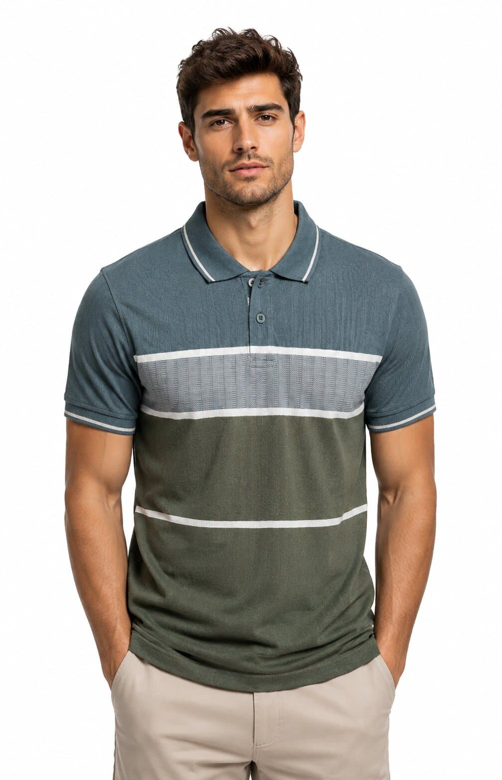 Men’s Smart Casual Jacquard Polo T-Shirt