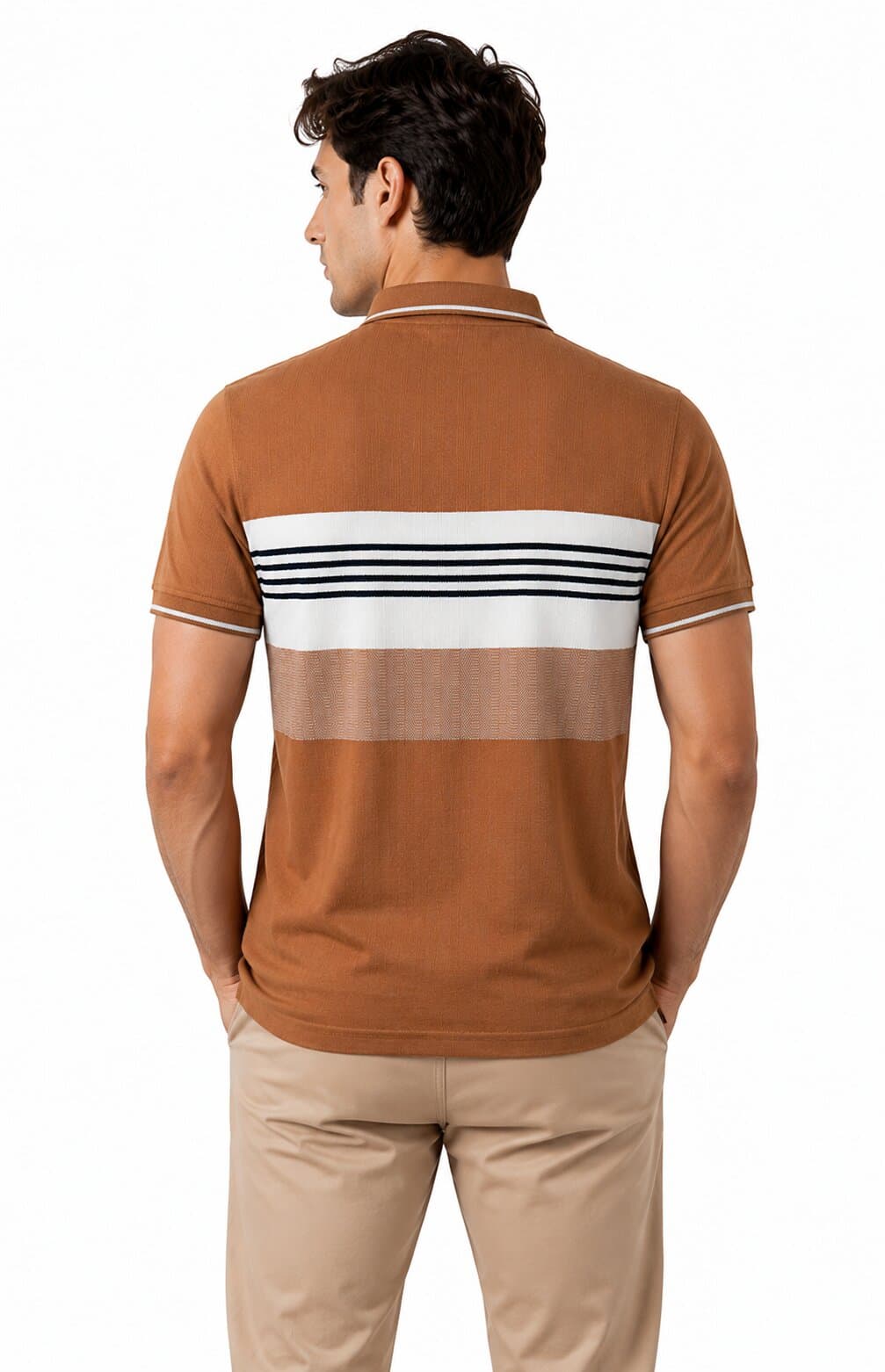 Men’s Classic Textured Jacquard Polo T-shirt