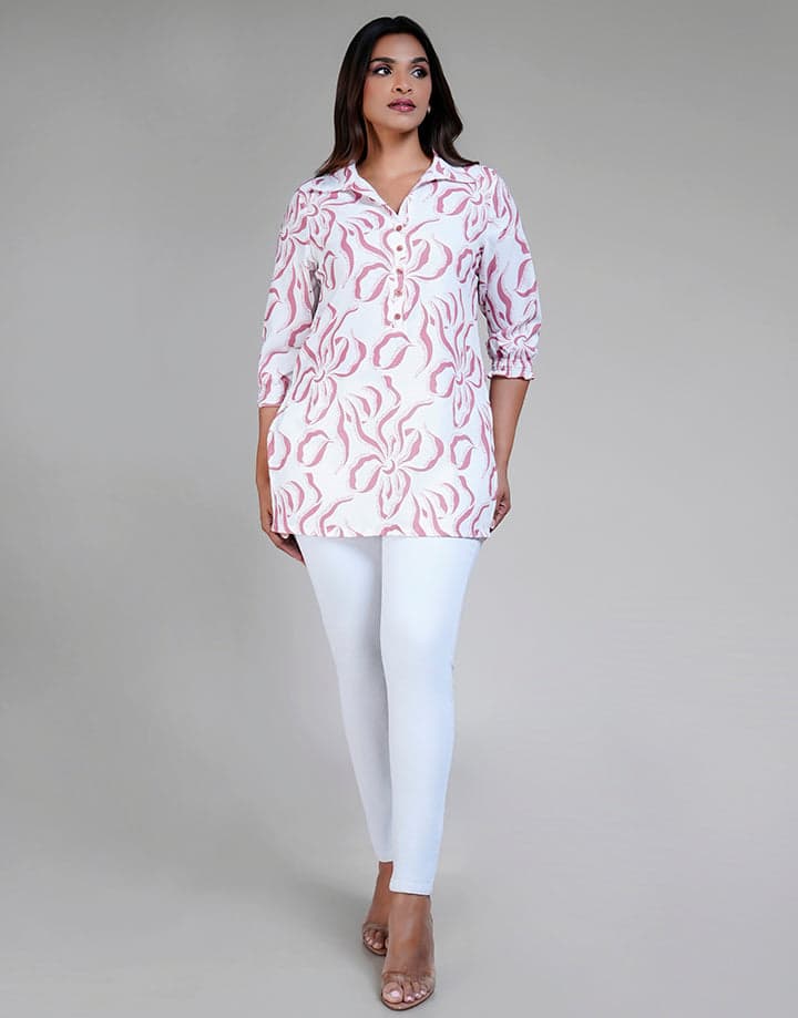 3/4 Sleeve Half Placket Kurta