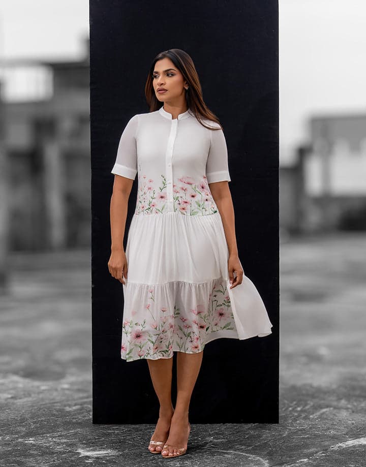 Tiered Sublimation Printed Dress