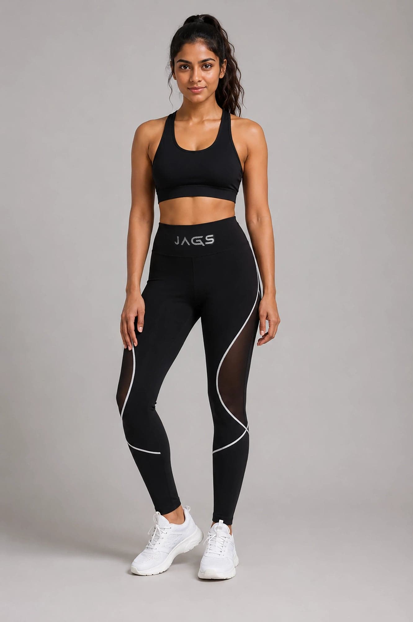 Contour Mesh Panel Leggings