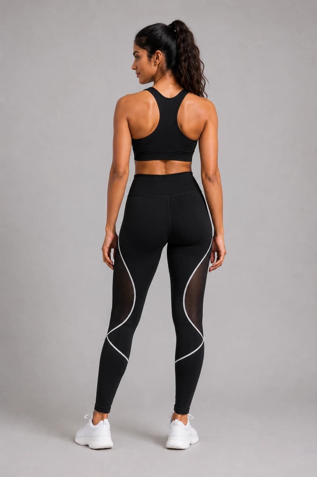 Contour Mesh Panel Leggings
