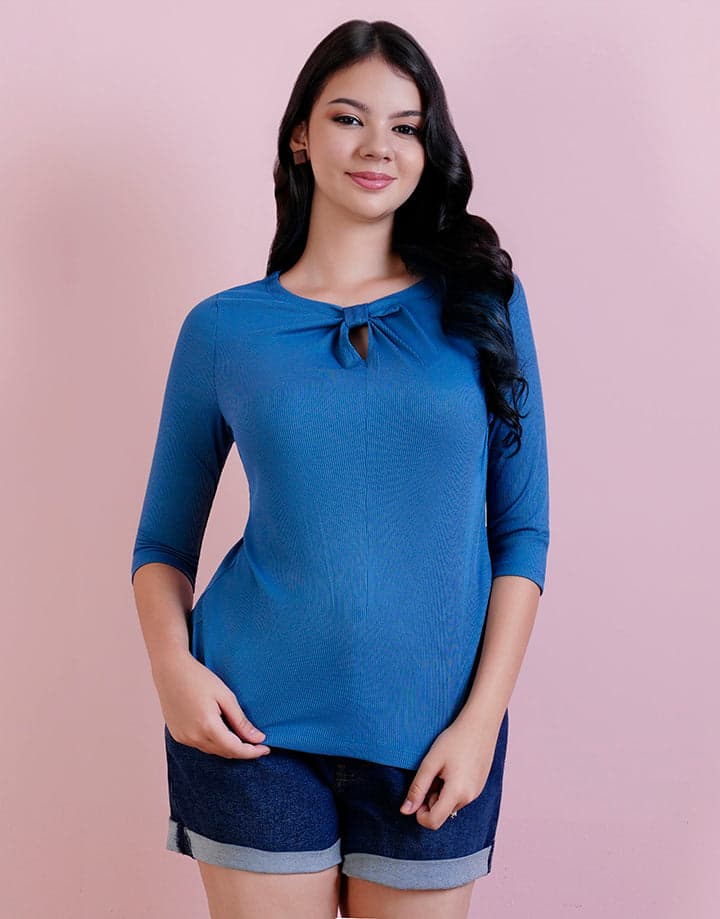 Twist Neck Keyhole Top