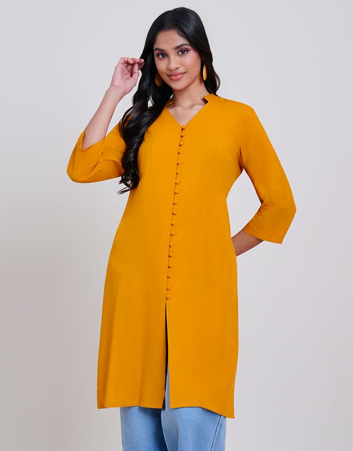 Chinese Collar Button Down Kurta