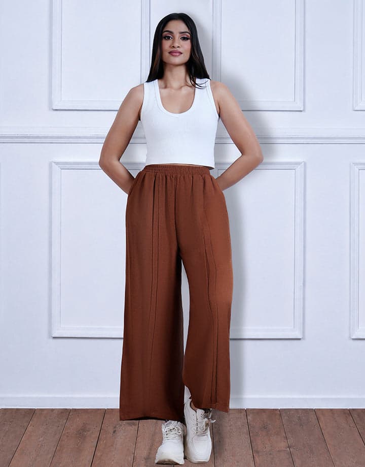 Elasticated Waist with Front  Plate Pant