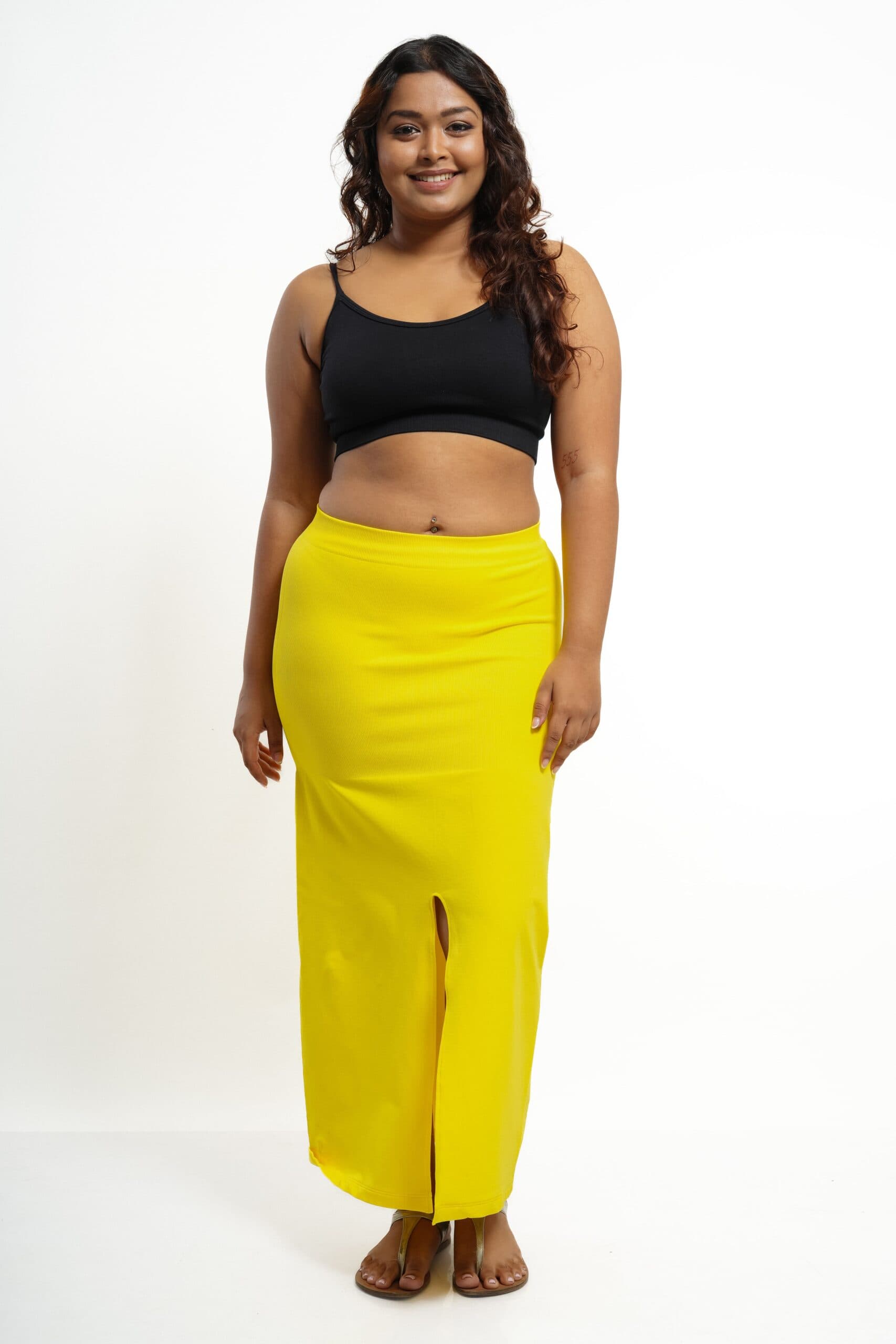 Seamless All day Mermaid Saree Blazing Yellow Shapewear