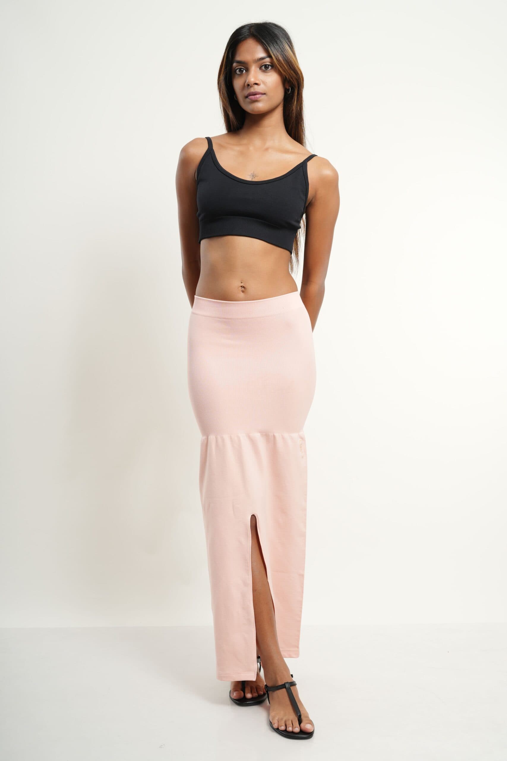 High Compression Mermaid Saree Pink Salt Shapewear