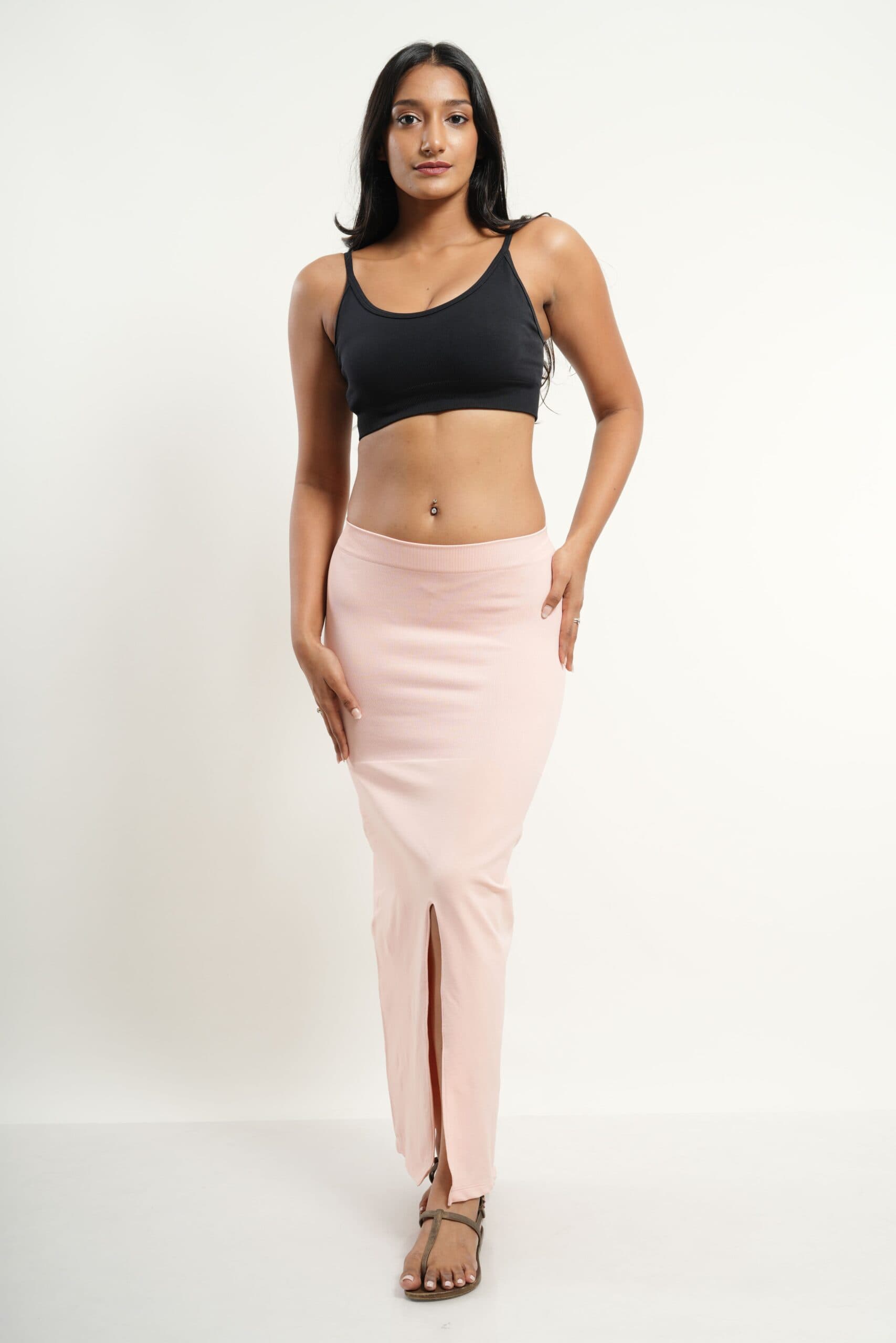 High Compression Mermaid Saree Pink Salt Shapewear