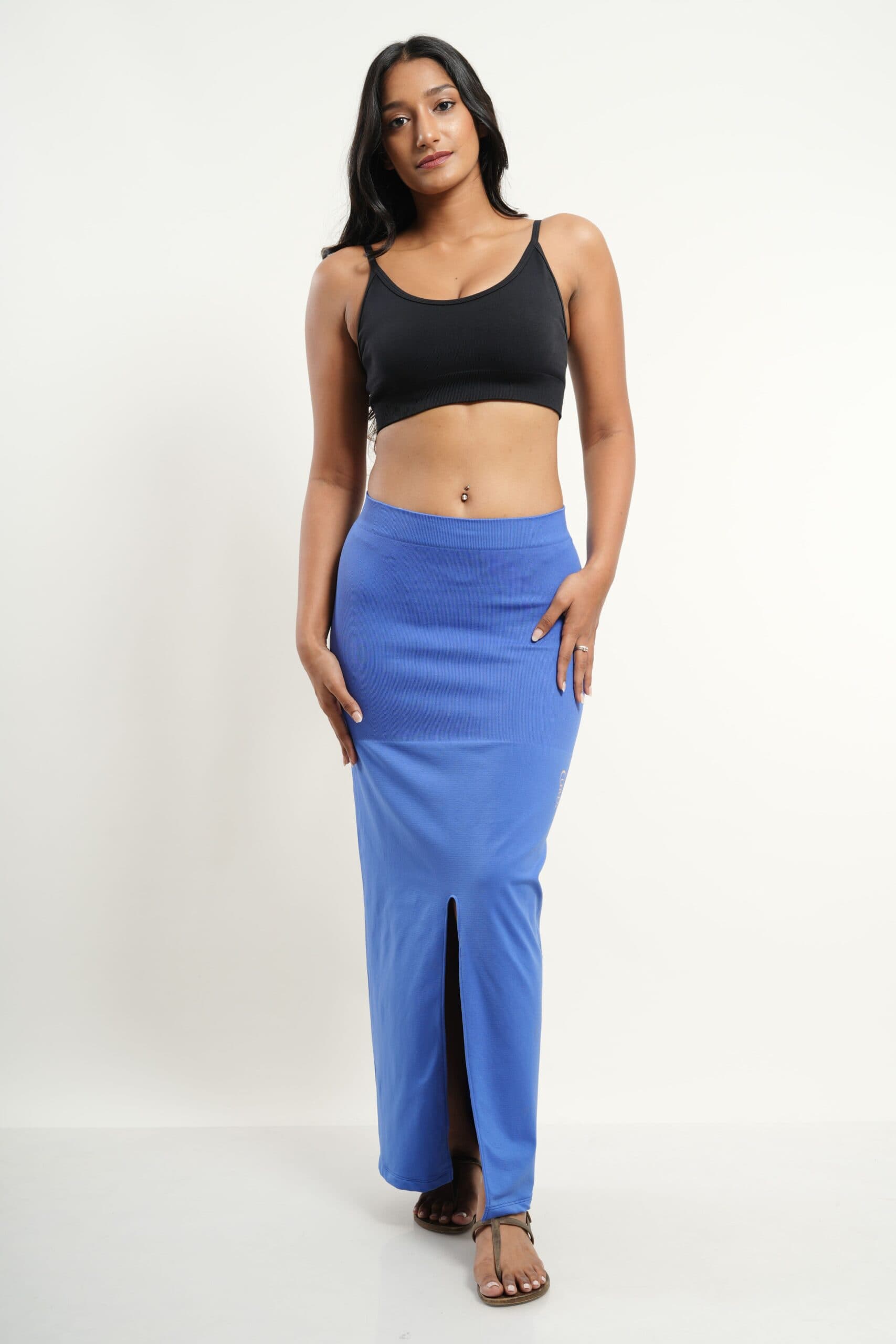 High Compression Mermaid Saree Dazzling Blue Shapewear