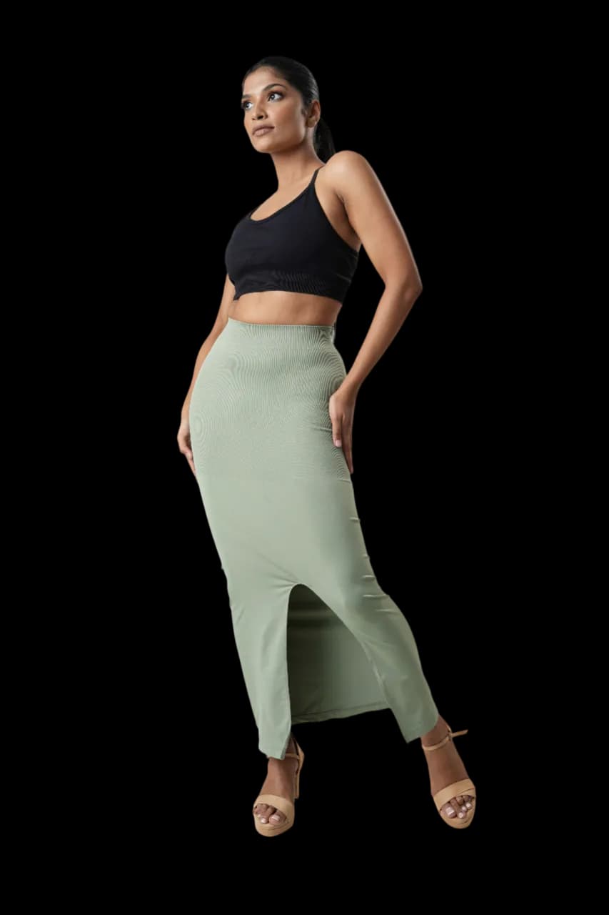 Seamless All day Mermaid Saree Olive Green Shapewear