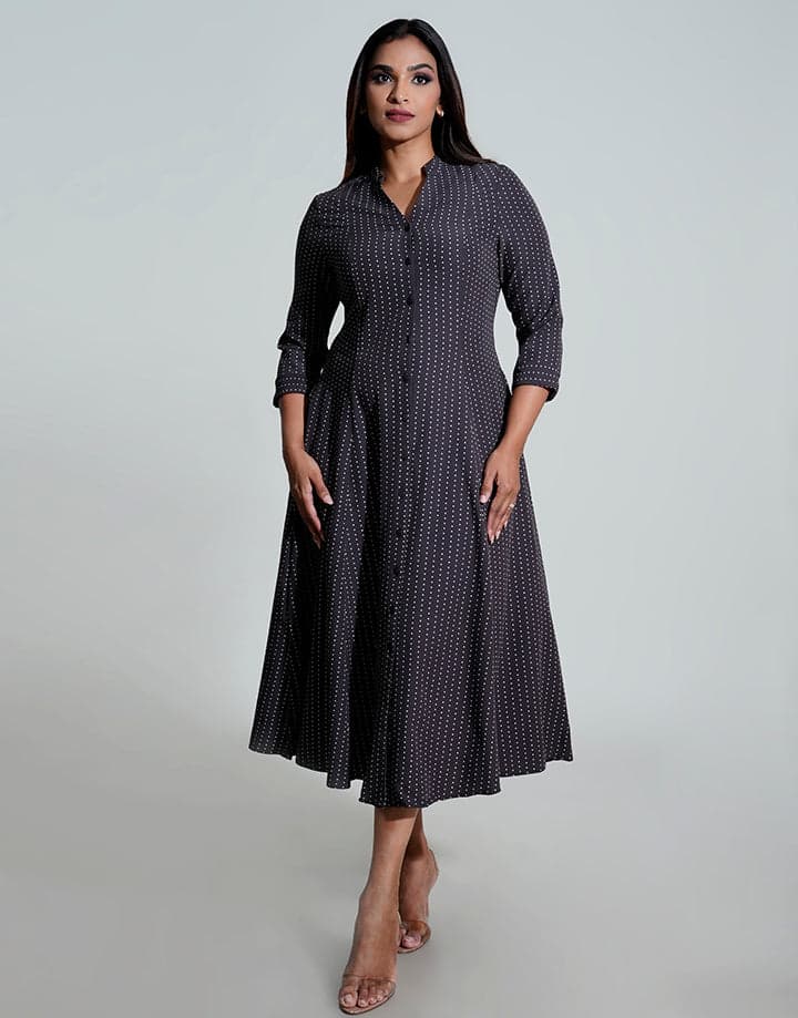 Button Down Dress with Princess Line