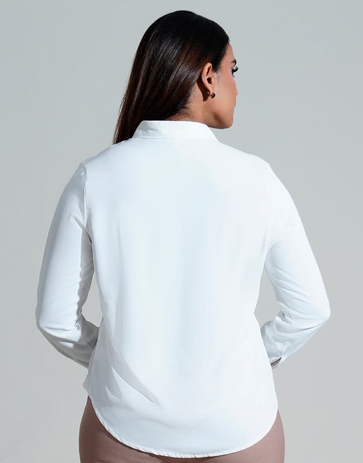 Button Down Blouse with Screen Print