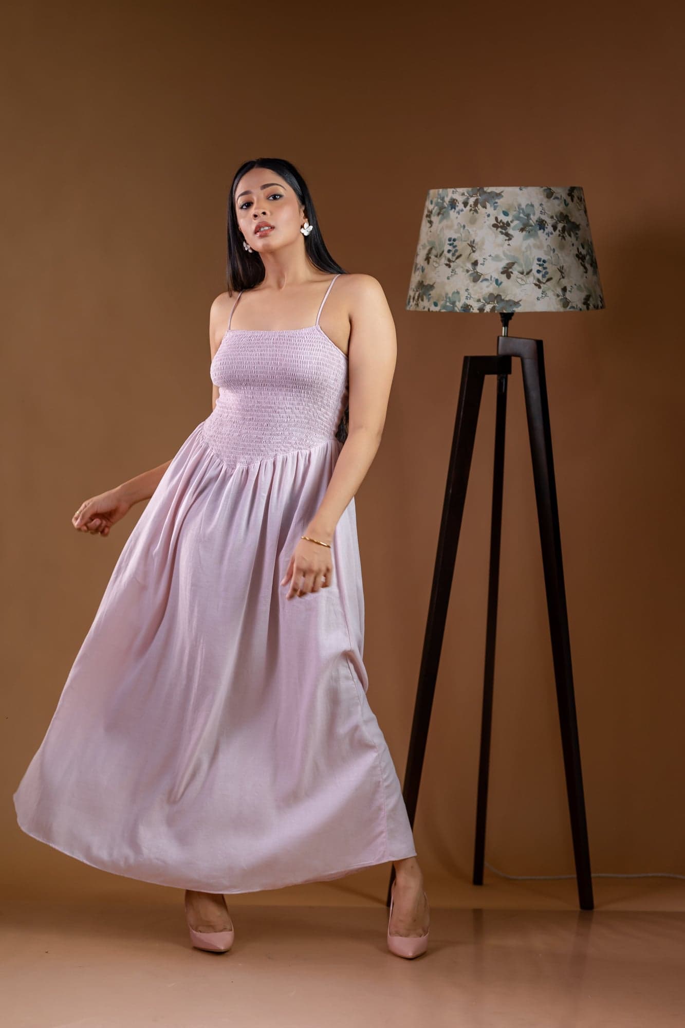 Smocked Bodice Cami Maxi Dress