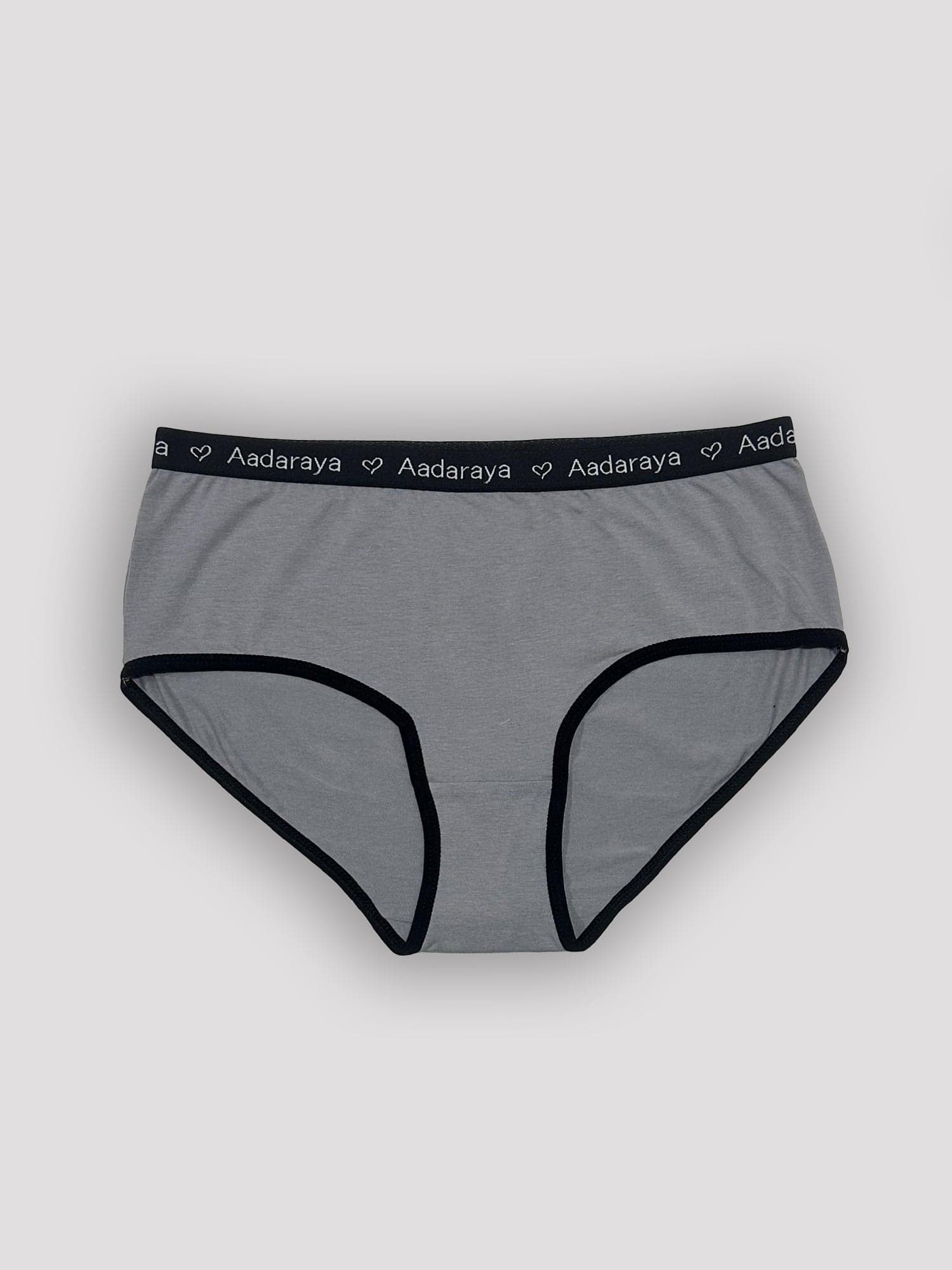Dina - AD Logo Full Brief 4 Pack in Vintage Indigo, Sky Blue, Angel Blue &amp; Grey Oasis Combo