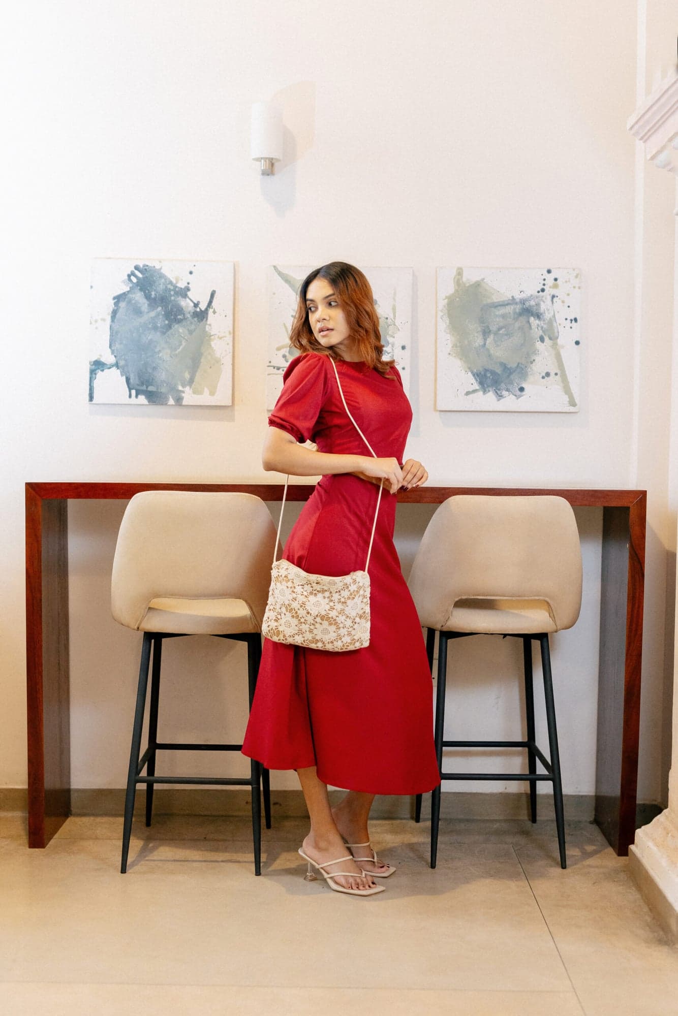 Kelly A-line Red Skirt