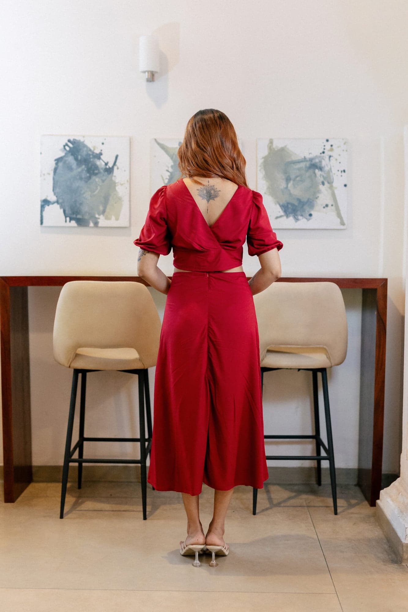 Kelly A-line Red Skirt