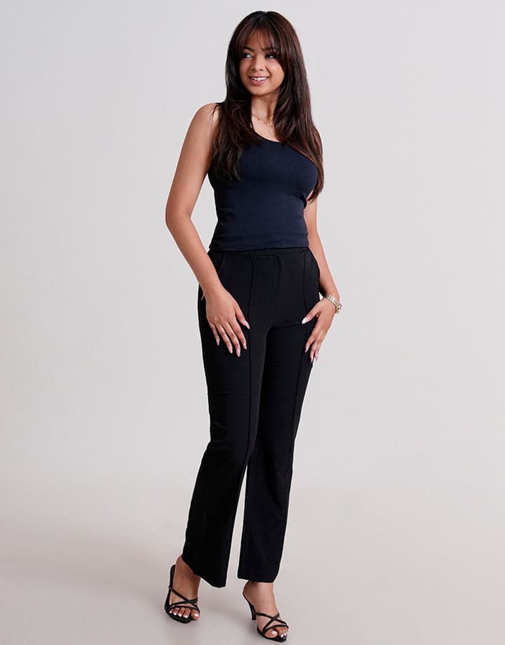 Office Pant with Pintuck Detail
